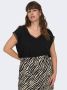 ONLY CARMAKOMA T-shirt CARJASMINA zwart - Thumbnail 1
