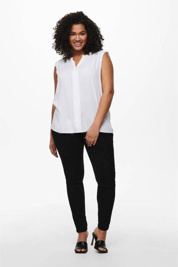 ONLY CARMAKOMA PLUS SIZE blouseshirt van viscose met V-hals model 'MUMI'
