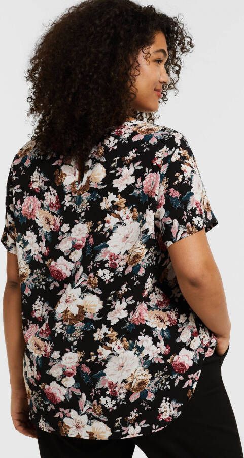ONLY CARMAKOMA PLUS SIZE blouseshirt met bloemenmotief model 'Carvica'