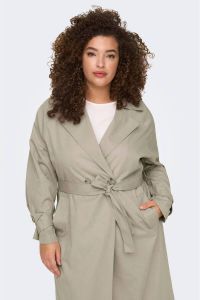 ONLY CARMAKOMA trenchcoat zomer CARHYACHINT met ceintuur zand