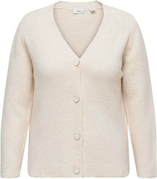 Only Carmakoma Carrositta V-Hals Vest in Birch | Freewear Wit White Dames