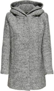 Only Lange jas met wol en capuchon model 'SEDONA'