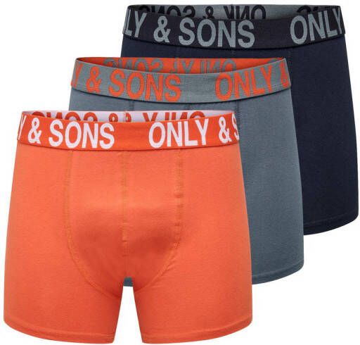 Only & Sons Hipster Trunk Boxers 3 Pack Multicolor Heren