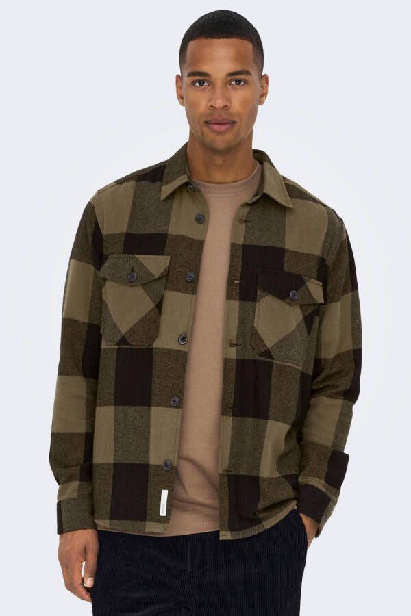 Only & Sons Overhemd Lange Mouw Only & Sons ONSMILO LS CHECK OVERSHIRT