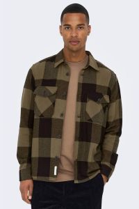 Only & Sons Overhemd Lange Mouw Only &amp; Sons ONSMILO LS CHECK OVERSHIRT