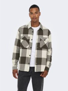 Only & Sons Overhemd Lange Mouw Only & Sons ONSMILO LS CHECK OVERSHIRT