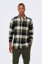 Only & Sons Groene Katoenen Overhemd met Lange Mouwen Green Heren - Thumbnail 1