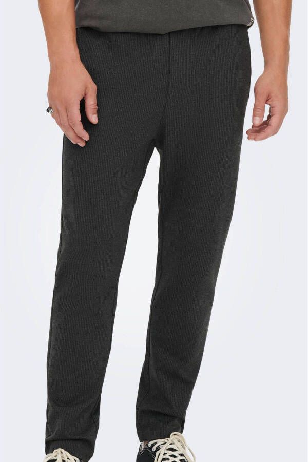 Only & Sons Tapered fit joggingbroek met streepmotief model 'Linus'