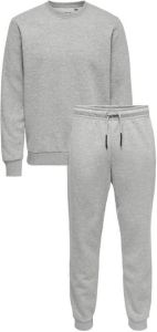 ONLY & SONS hoodie + joggingbroek ONSCERES light grey melange