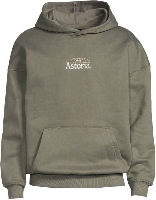 ONLY & SONS hoodie ONSASTORIA met backprint grijs groen