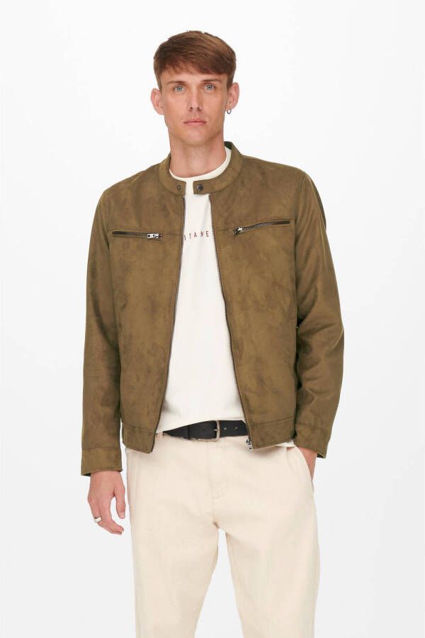 Only & Sons Blouson in suèdelook model 'Willow'