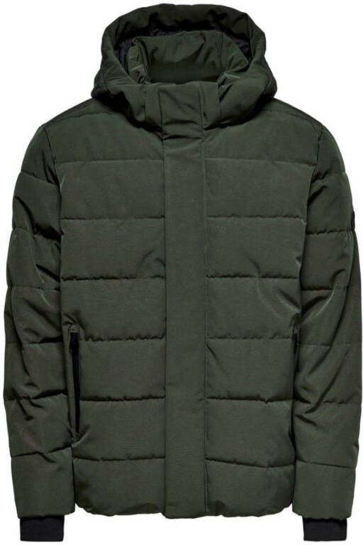 ONLY & SONS gewatteerde jas ONSCAYSON peat