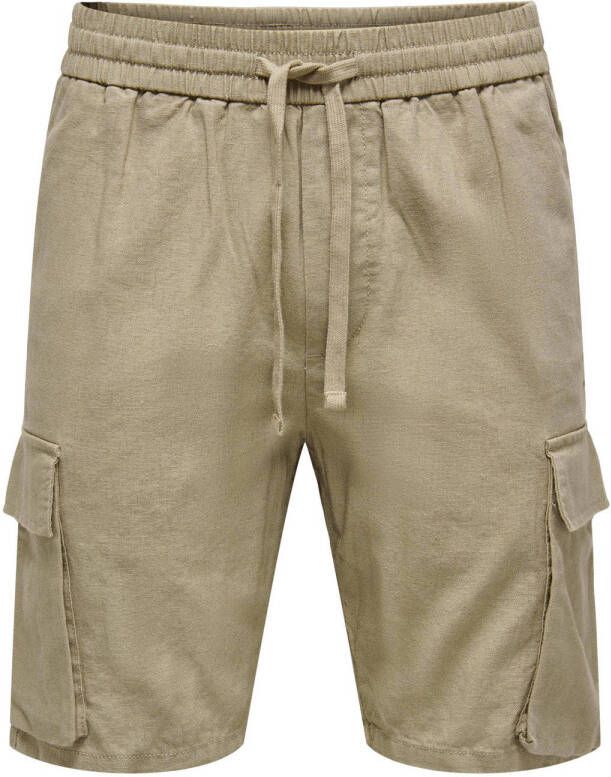ONLY & SONS loose fit cargo short ONSSINUS chinchilla