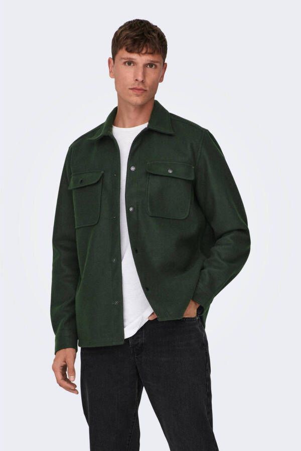 ONLY & SONS loose fit overshirt ONSASH rosin
