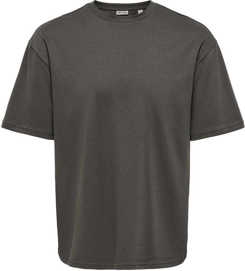 ONLY & SONS boxy T-shirt grijsgroen