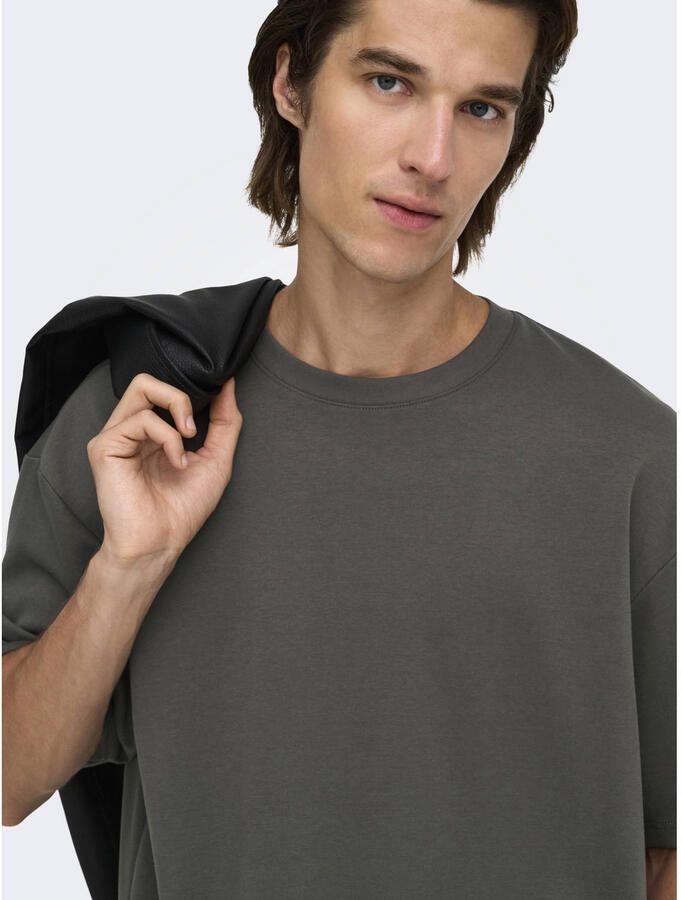 ONLY & SONS boxy T-shirt grijsgroen - Foto 2