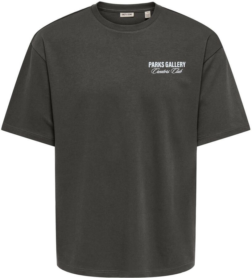 ONLY & SONS boxy T-shirt met backprint beluga - Foto 2