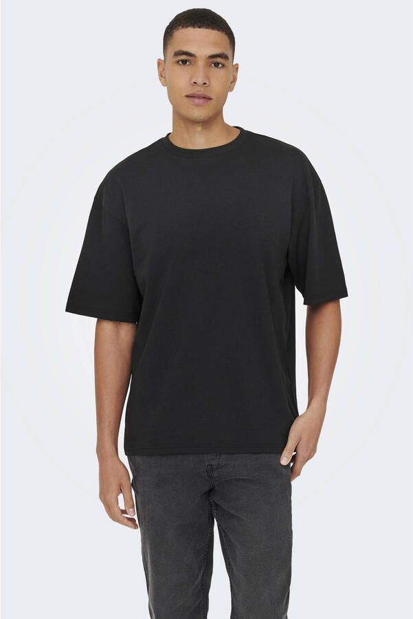 Only & Sons Boxy fit T-shirt van katoenmix model 'CASPIAN AIRFLEX BOXY'