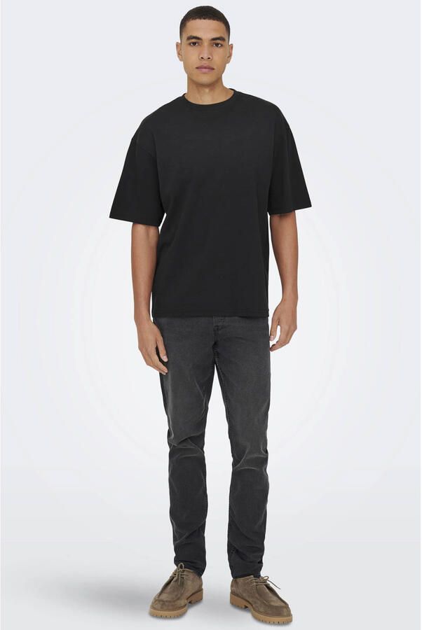 Only & Sons Boxy fit T-shirt van katoenmix model 'CASPIAN AIRFLEX BOXY' - Foto 3