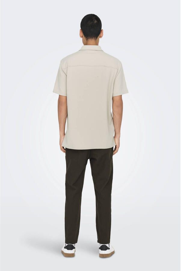 ONLY & SONS casual overhemd beige - Foto 3