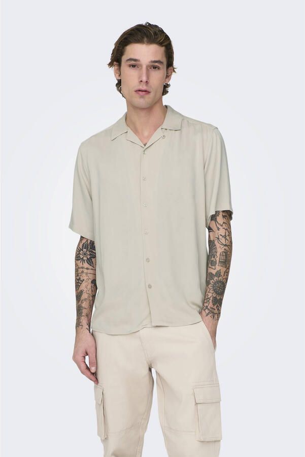 ONLY & SONS Overhemd met korte mouwen ONSDASH LIFE REG VISC RES SS SHIRT