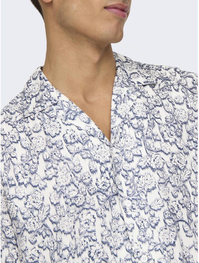 ONLY & SONS casual overhemd blauw - Foto 2