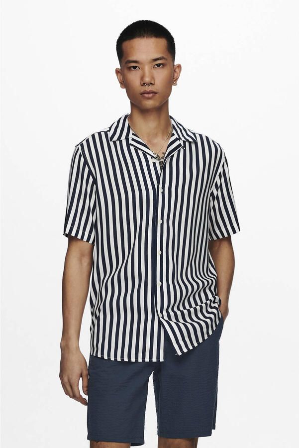 Only & Sons Vrijetijdsoverhemd van viscose met reverskraag model 'WAYNE' - Foto 2