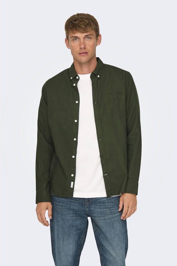 ONLY & SONS Overhemd met lange mouwen ONSROAD LIFE REG MELANGE LS SHIRT NOOS