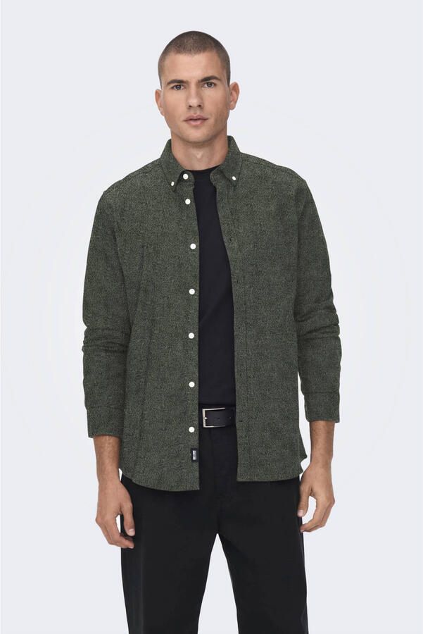ONLY & SONS Overhemd met lange mouwen ONSNIKOLA LS MELANGE SHIRT OTL