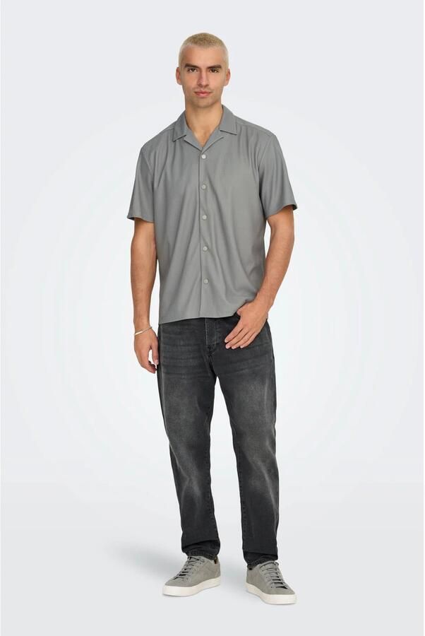 ONLY & SONS casual overhemd grijs - Foto 3