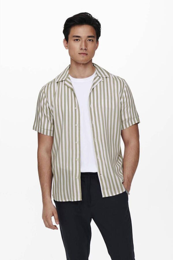 Only & Sons Vrijetijdsoverhemd van viscose met reverskraag model 'WAYNE' - Foto 3