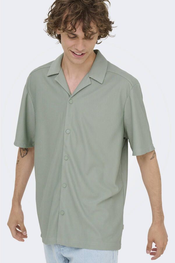 ONLY & SONS casual overhemd groen - Foto 2