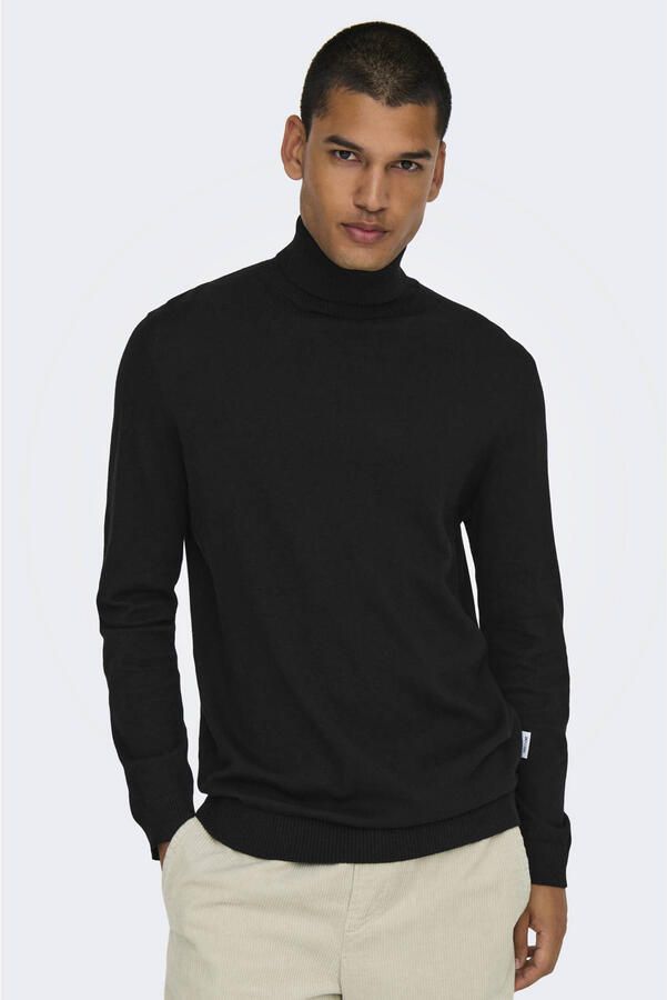 ONLY & SONS Trui met staande kraag ONSLOUI REG 12 MEL ROLL KNIT NOOS