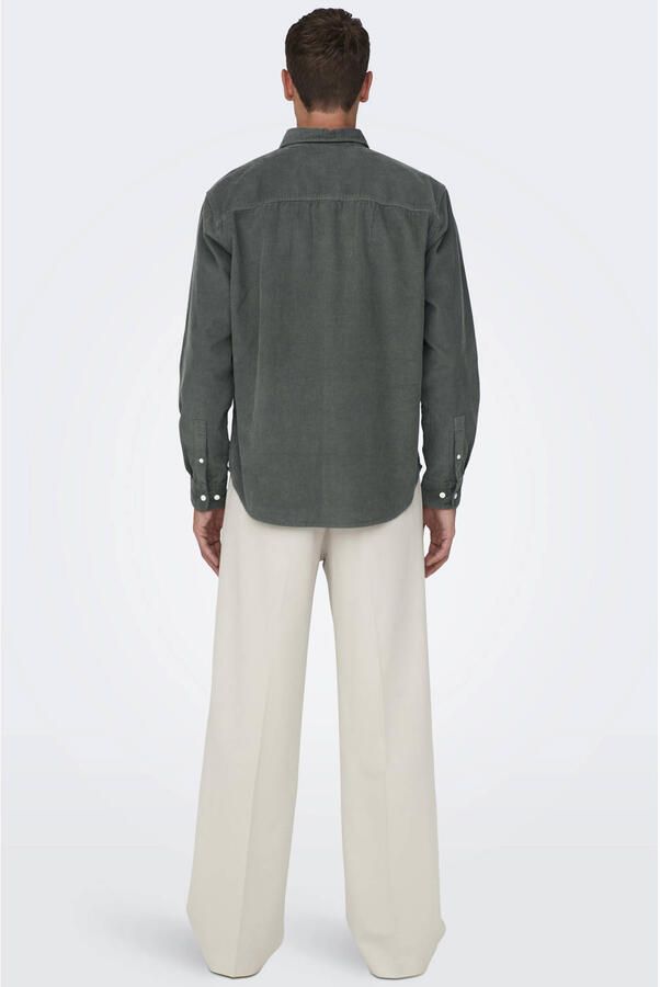 Only & Sons Relaxed fit vrijetijdsoverhemd met structuurmotief model 'ALP' - Foto 2