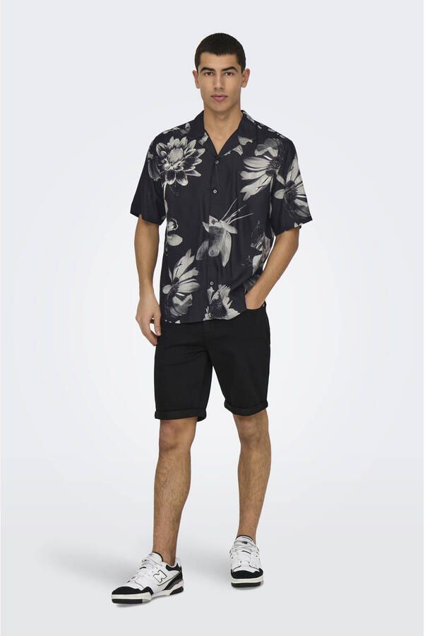 ONLY & SONS denim regular denim short ONSPLY black denim