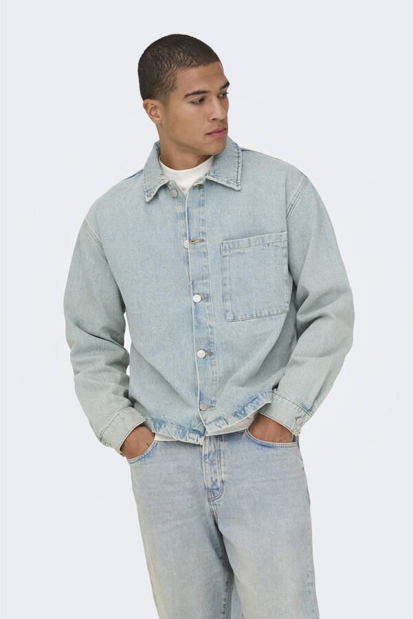 ONLY & SONS denim spijkerjas light blue denim - Foto 3