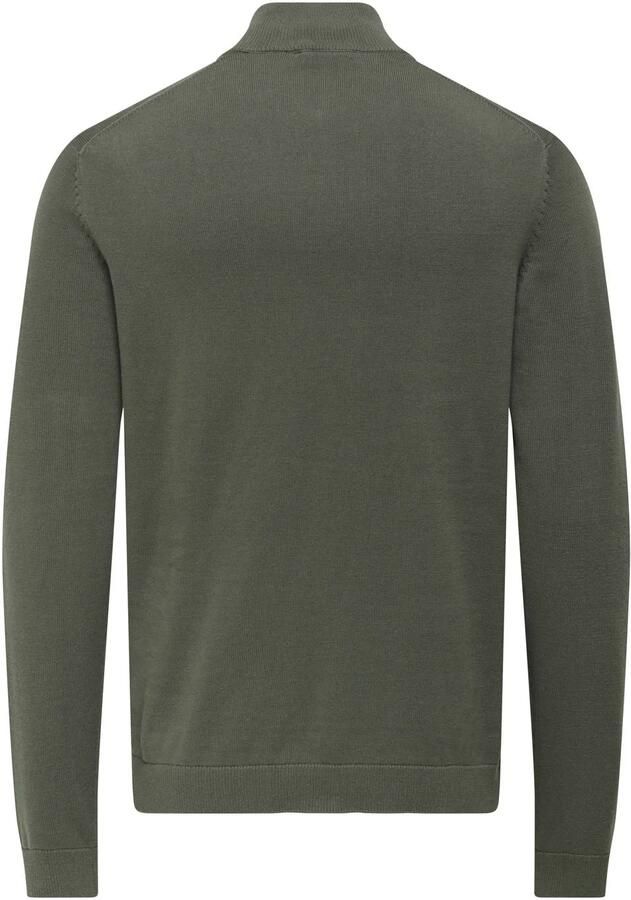 ONLY & SONS gebreide trui grijsgroen