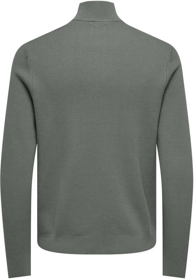 ONLY & SONS gebreide trui grijsgroen - Foto 3