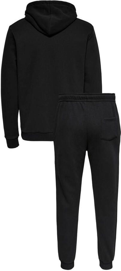 ONLY & SONS gemêleerd joggingpak zwart