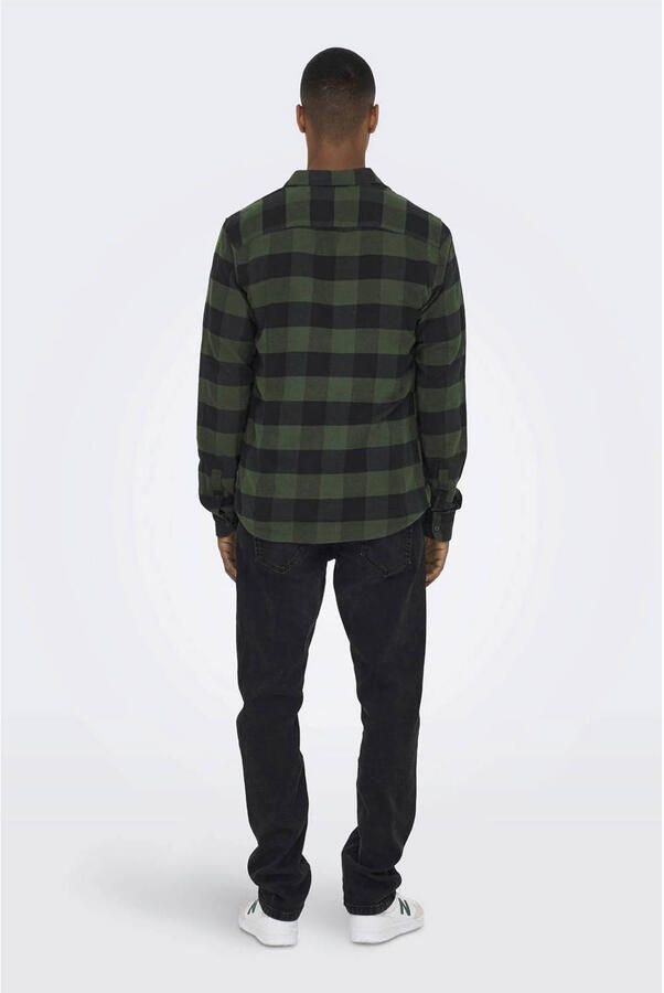 Only & Sons Regular fit vrijetijdsoverhemd met kentkraag model 'GUDMUND'