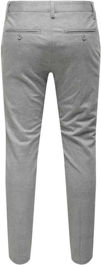 ONLY & SONS geruite slim fit pantalon ONSMARK glacier gray