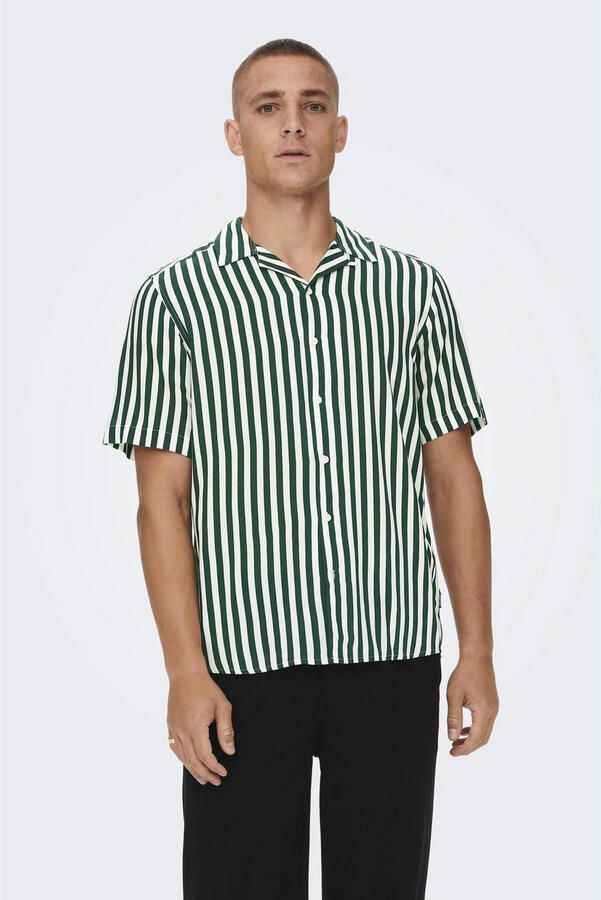 Only & Sons Vrijetijdsoverhemd van viscose met reverskraag model 'WAYNE'