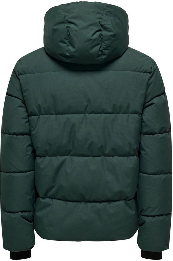 ONLY & SONS gewatteerde jas ONSELIJAH donkergroen - Foto 2