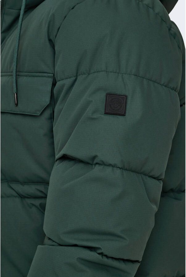 ONLY & SONS gewatteerde jas ONSELIJAH donkergroen