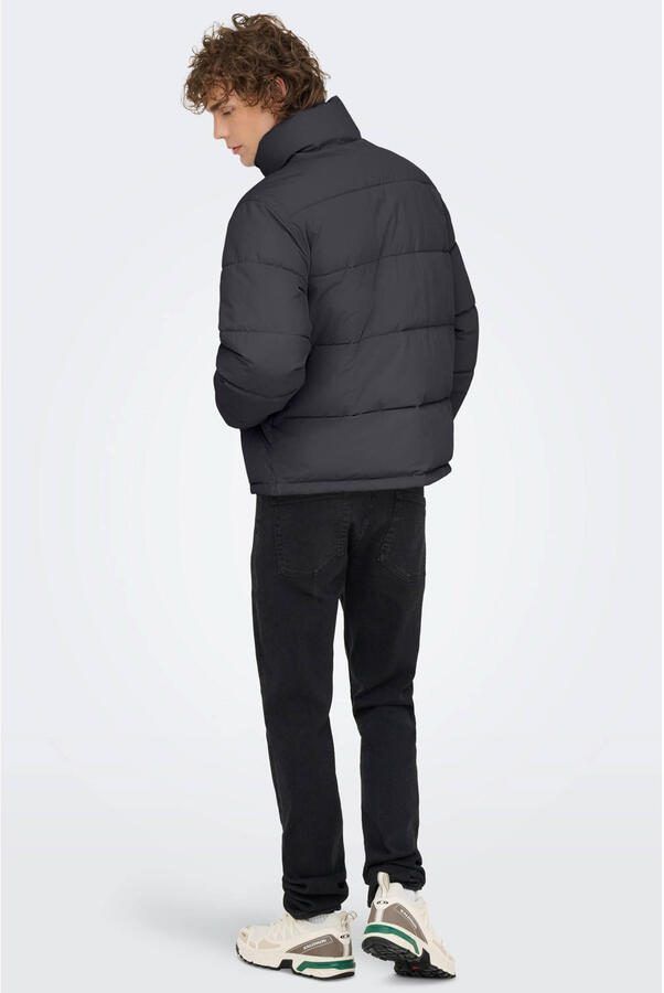 Only & Sons Regular fit pufferjack met opstaande kraag model 'PACK' - Foto 2