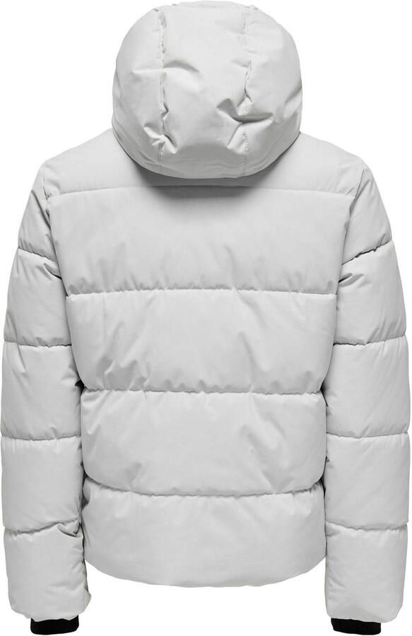 ONLY & SONS gewatteerde jas ONSELIJAH lichtgrijs - Foto 2