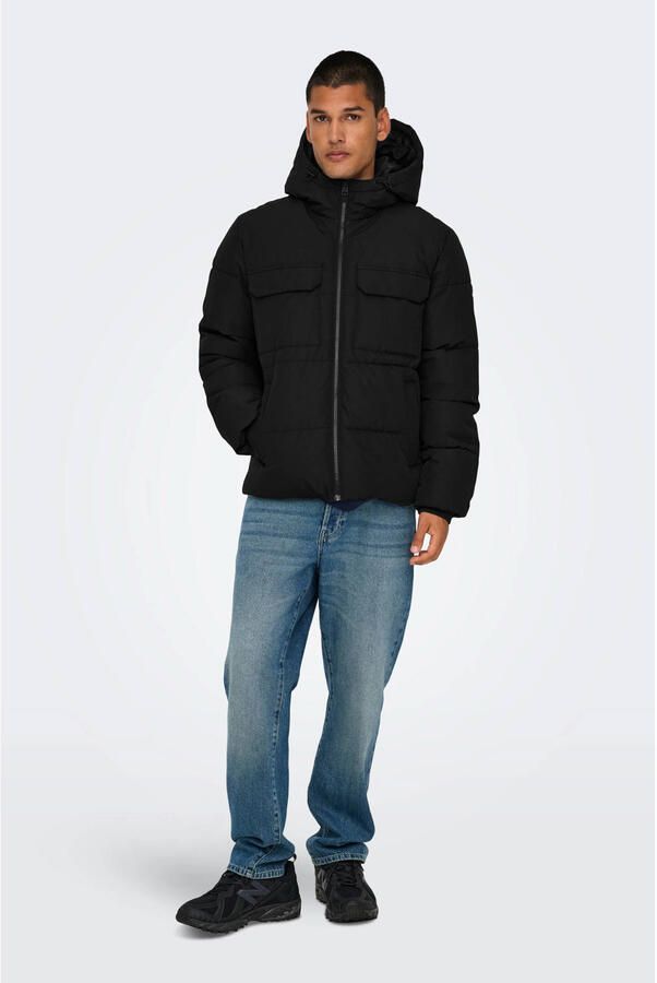 ONLY & SONS Gewatteerde jas ONSELIJAH PCKT. HOOD JACKET OTW NOOS