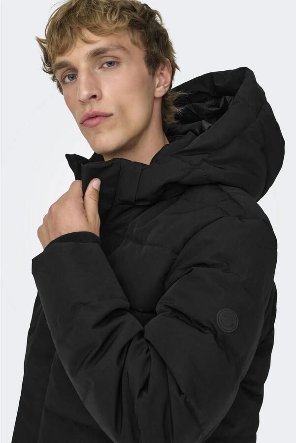 Only & Sons Stijlvolle en warme gewatteerde jas Black Heren - Foto 3