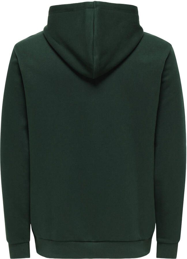 ONLY & SONS hoodie donkergroen - Foto 2