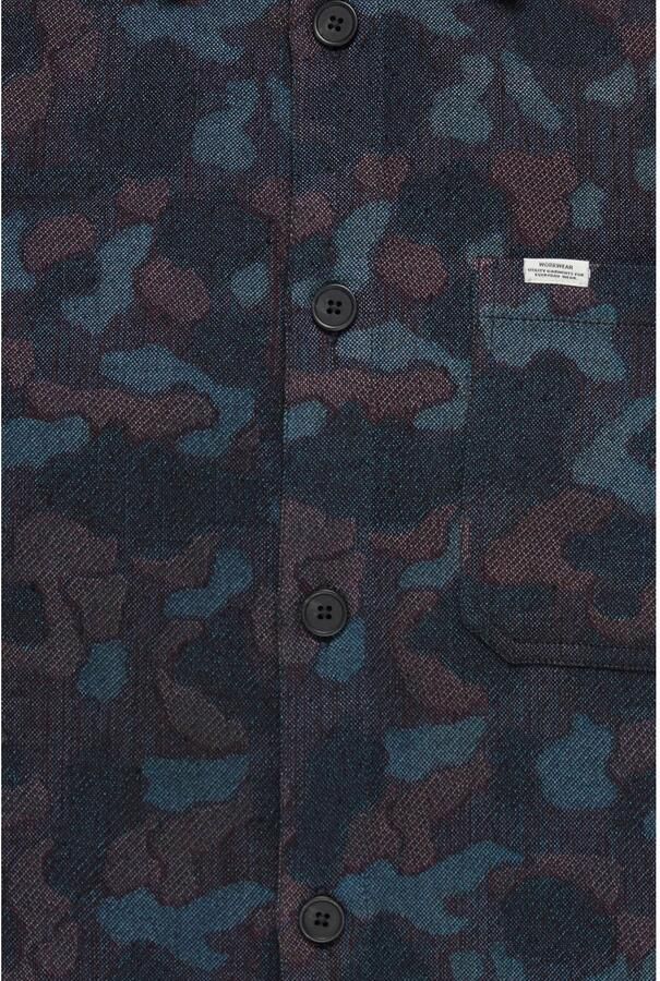 ONLY & SONS regular fit jacquard overshirt met print blue nights - Foto 2